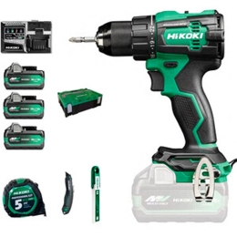 Hikoki Trapano Dv18De 18V C/Perc Brush+3Batt+Acc