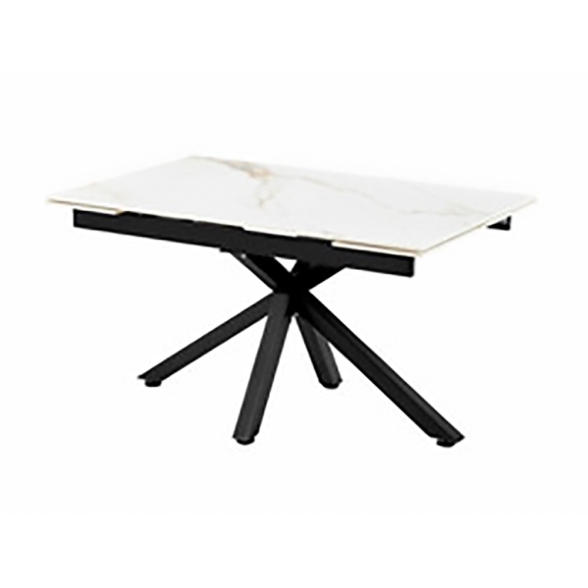 Tavolo Da Pranzo Allungabile 90x140-200 Cm Effetto Marmo Calacatta