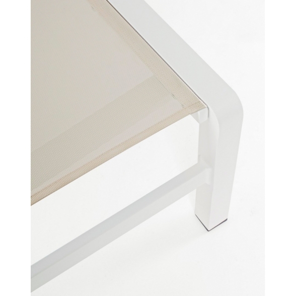 Lettino In Alluminio Impilabile Con Ruote Konnor Bianco New Bizzotto