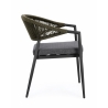Sedia Da Esterno In Alluminio E Corda Antracite Verde Millor Bizzotto