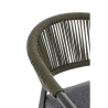 Sedia Da Esterno In Alluminio E Corda Antracite Verde Millor Bizzotto