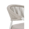 Sedia Da Esterno Impilabile Con Braccioli In Alluminio E Corda Millor Bianco JA61 Bizzotto