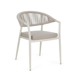 Sedia Da Esterno In Alluminio E Corda Wall Millor Bizzotto