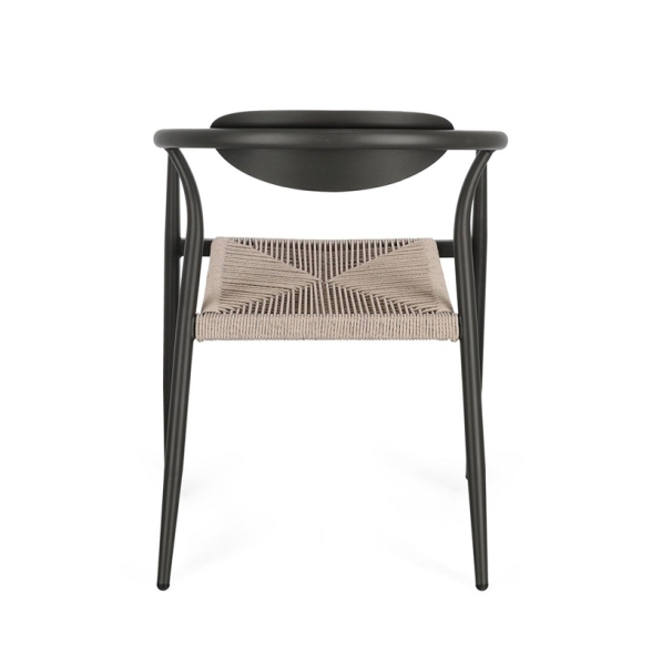 Sedia Da Esterno In Alluminio Con Braccioli Impilabile Linares Antracite Bizzotto