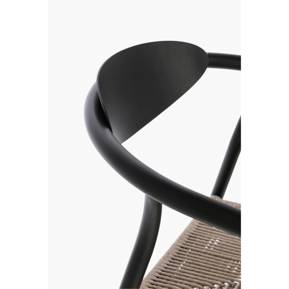 Sedia Da Esterno In Alluminio Con Braccioli Impilabile Linares Antracite Bizzotto