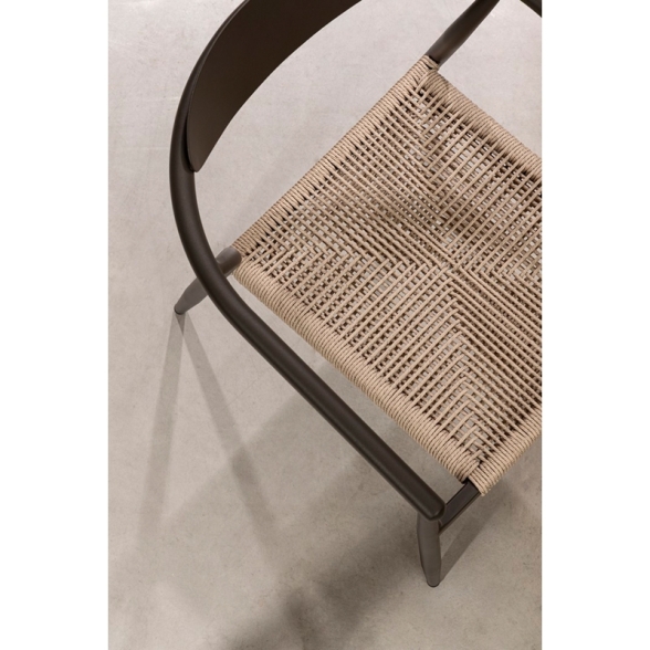 Sedia Da Esterno In Alluminio Con Braccioli Impilabile Linares Antracite Bizzotto