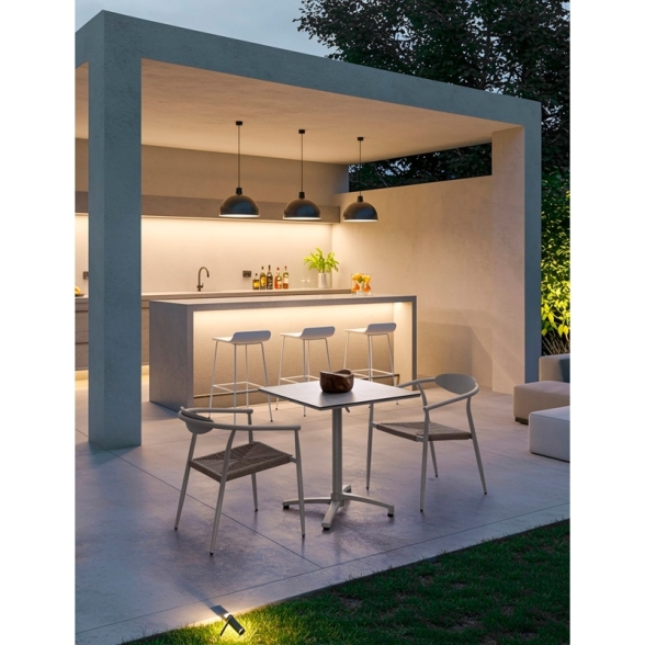 Sedia Da Esterno In Alluminio Con Braccioli Impilabile Linares Antracite Bizzotto