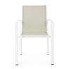 Sedia Da Esterno In Alluminio E Textilene Con Braccioli Konnor Bizzotto Bianca New CX24