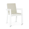 Sedia Da Esterno In Alluminio E Textilene Con Braccioli Konnor Bizzotto Bianca New CX24