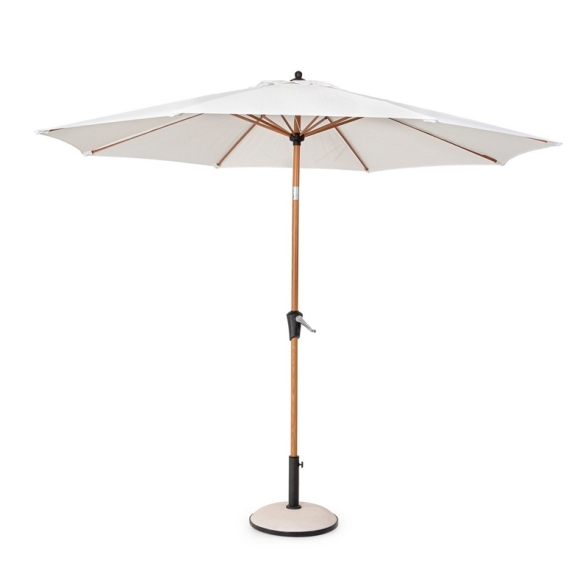 Ombrellone Tondo 3mt Palo Centrale Con Snodo Telo Bianco Palinuro Bizzotto