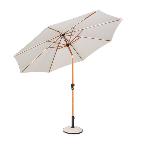Ombrellone Tondo 3mt Palo Centrale Con Snodo Telo Bianco Palinuro Bizzotto