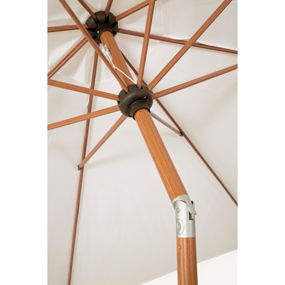 Ombrellone Tondo 3mt Palo Centrale Con Snodo Telo Bianco Palinuro Bizzotto