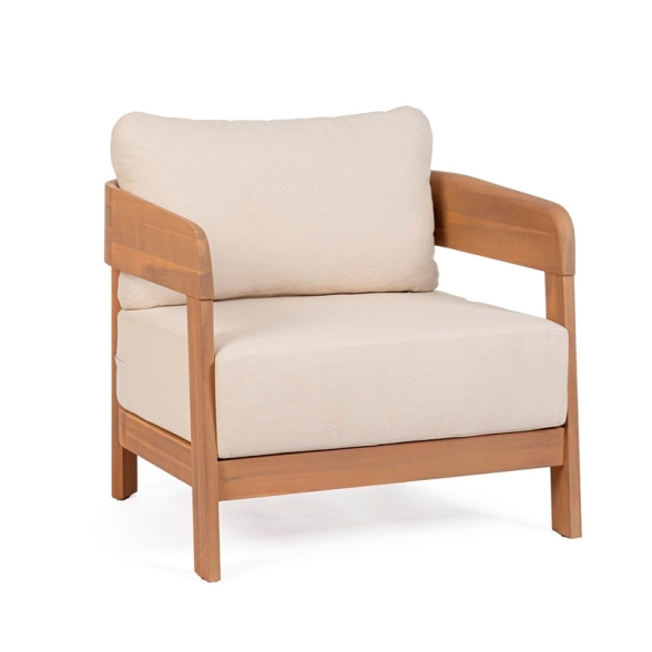 Salotto Da Esterno 5 Posti In Legno Con Cuscini E Tavolino Pablo Bizzotto