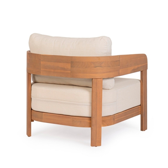 Salotto Da Esterno 5 Posti In Legno Con Cuscini E Tavolino Pablo Bizzotto