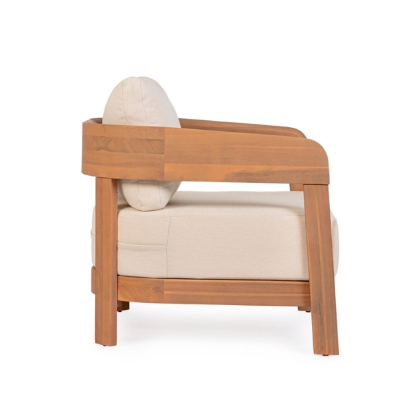 Salotto Da Esterno 5 Posti In Legno Con Cuscini E Tavolino Pablo Bizzotto