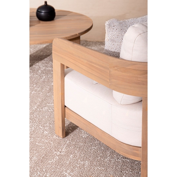 Salotto Da Esterno 5 Posti In Legno Con Cuscini E Tavolino Pablo Bizzotto