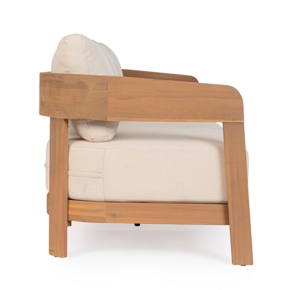 Salotto Da Esterno 5 Posti In Legno Con Cuscini E Tavolino Pablo Bizzotto