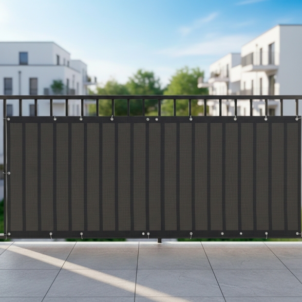 Telo Antisguardo Per Balcone Con Occhielli Rotolo 75x500 Cm Sangiorgio Antracite