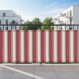 Telo Antisguardo Per Balcone Con Occhielli Rotolo 75x500 Cm Sangiorgio Bordeaux/Crema