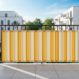 Telo Antisguardo Per Balcone Con Occhielli Rotolo 75x500 Cm Sangiorgio Giallo/Crema