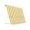 Tenda Da Sole Sangiorgio 100x250 A Caduta Senza Cassonetto Con Braccetti Giallo Bianco