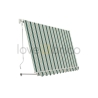 Tenda Da Sole Sangiorgio 100x250 A Caduta Senza Cassonetto Con Braccetti Verde Bianco