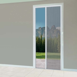 Zanzariera Plissettata Apertura Laterale 120x240 Cm Riducibile Sangiorgio Bianco