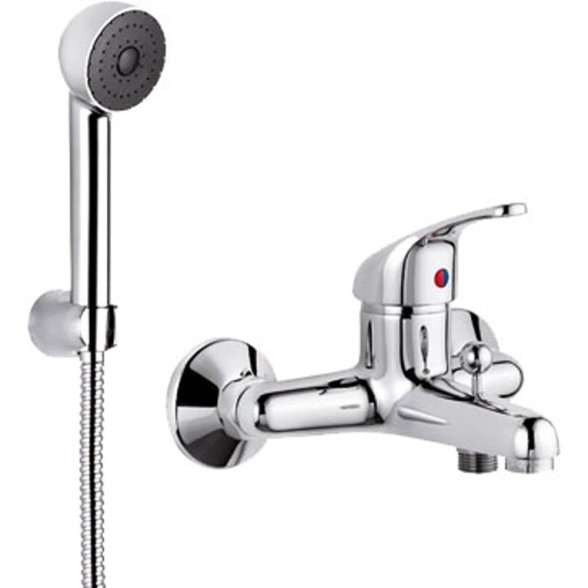 Miscelatore Vasca Esterno Oioli Venezia Cromato + Set Doccetta