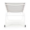 Lettino Prendisole Alto In Alluminio Con Ruote Hilde Bianco Cloud LD30