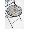 Set Bistrot Tavolo Mosaico 80x120 Cm Con 4 Sedie Pieghevoli Mykonos Bizzotto