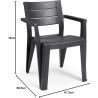 Sedia Da Esterno In Resina Con Braccioli Keter Julie Antracite