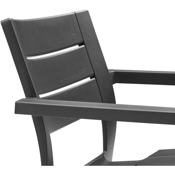 Sedia Da Esterno In Resina Con Braccioli Keter Julie Antracite