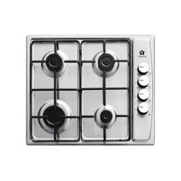 Piano Cottura Inox 60 Cm A Gas 4 Fuochi Griglia Acciaio Staylux