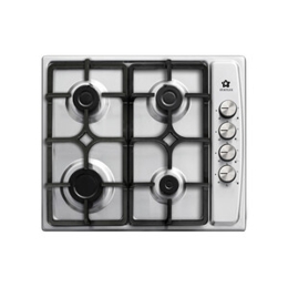 Piano Cottura Inox 60 Cm A Gas 4 Fuochi Griglia Ghisa Staylux