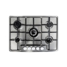Piano Cottura Inox 70 Cm A Gas 5 Fuochi Griglia Acciaio Staylux