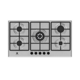 Piano Cottura Inox 90 Cm A Gas 5 Fuochi Griglia Ghisa Staylux