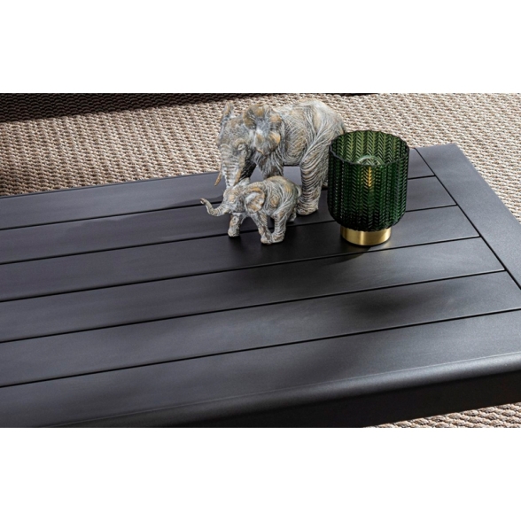 Salotto Angolare Da Esterno In Alluminio Con Cuscini E Tavolino Konnor Antracite Bizzotto