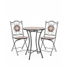 Set Bistrot Tavolo Mosaico 60 Cm Con 2 Sedie Pieghevoli Santorini Bizzotto