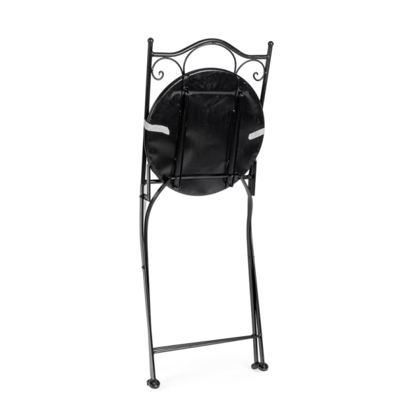 Set Bistrot Tavolo Mosaico 60 Cm Con 2 Sedie Pieghevoli Santorini Bizzotto