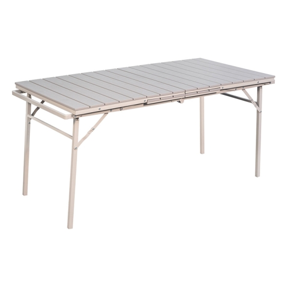 Tavolo Allungabile a Valigetta Da Esterno In Acciaio 78x166-214 Cm Saros Beige