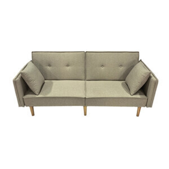 Divano Letto Con Cuscini 187X91X83Cm Relaxa Beige-1