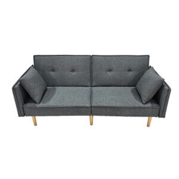 Divano Letto Con Cuscini 187X91X83Cm Relaxa Grey-18