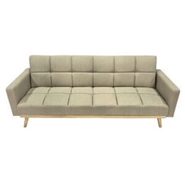 Divano Letto Con Cuscini 213X84X84Cm Cocoon Beige-2