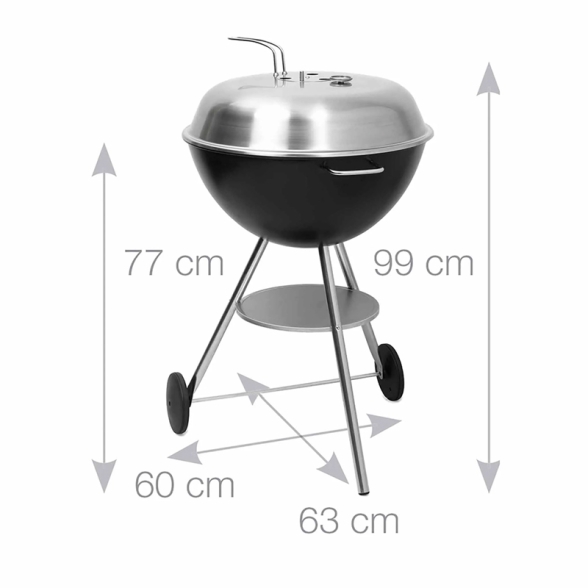 Martinsen 58 Classic Barbecue A Carbonella Kettle In Acciaio Inox