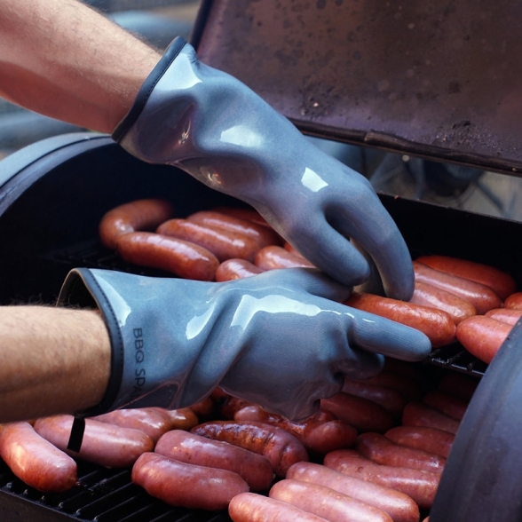 Coppia Di Guanti Per Barbecue In Silicone Gevis BBQ Spark - Taglia L