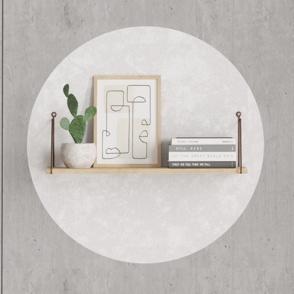 Mensola A Parete 3 Ripiani 72x20x85 Cm Stile Industrial Armoni Rovere