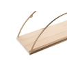 Mensola A Parete Stile Industrial Oro E Legno 41x17x16 Cm Rafi