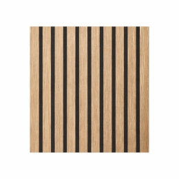 Pannello decorativo a listelli in legno doghe MDF e feltro PET Set 12 pz 60x60 fonoassorbente Rovere