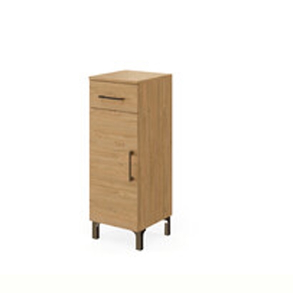 Base Da Bagno Rubino 1 Anta+1 Cassetto Rovere Naturale