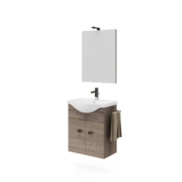 Mobile Bagno Sospeso Zaffiro 2 Ante 55 Cm Noce Americano